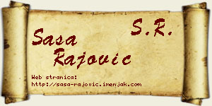 Saša Rajović vizit kartica